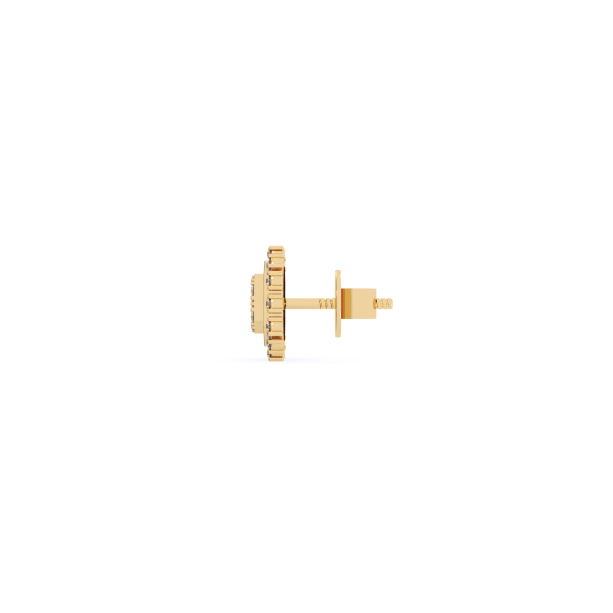 Flower Round Diamond Studs Earrings